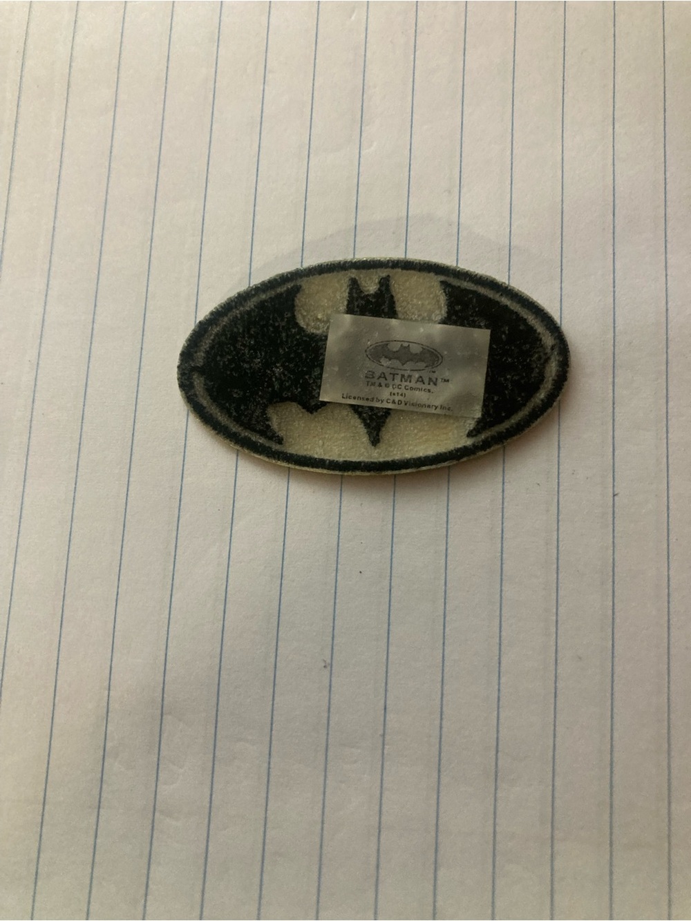 Batman Oval Logo Patch - Black and Yellow - Picture 2 of 4